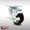 Service Caster 3.5 Inch SS Maroon Polyurethane Swivel Top Plate Caster with Brake SCC SCC-SS20S3514-PPUB-MRN-TLB - alternate 3